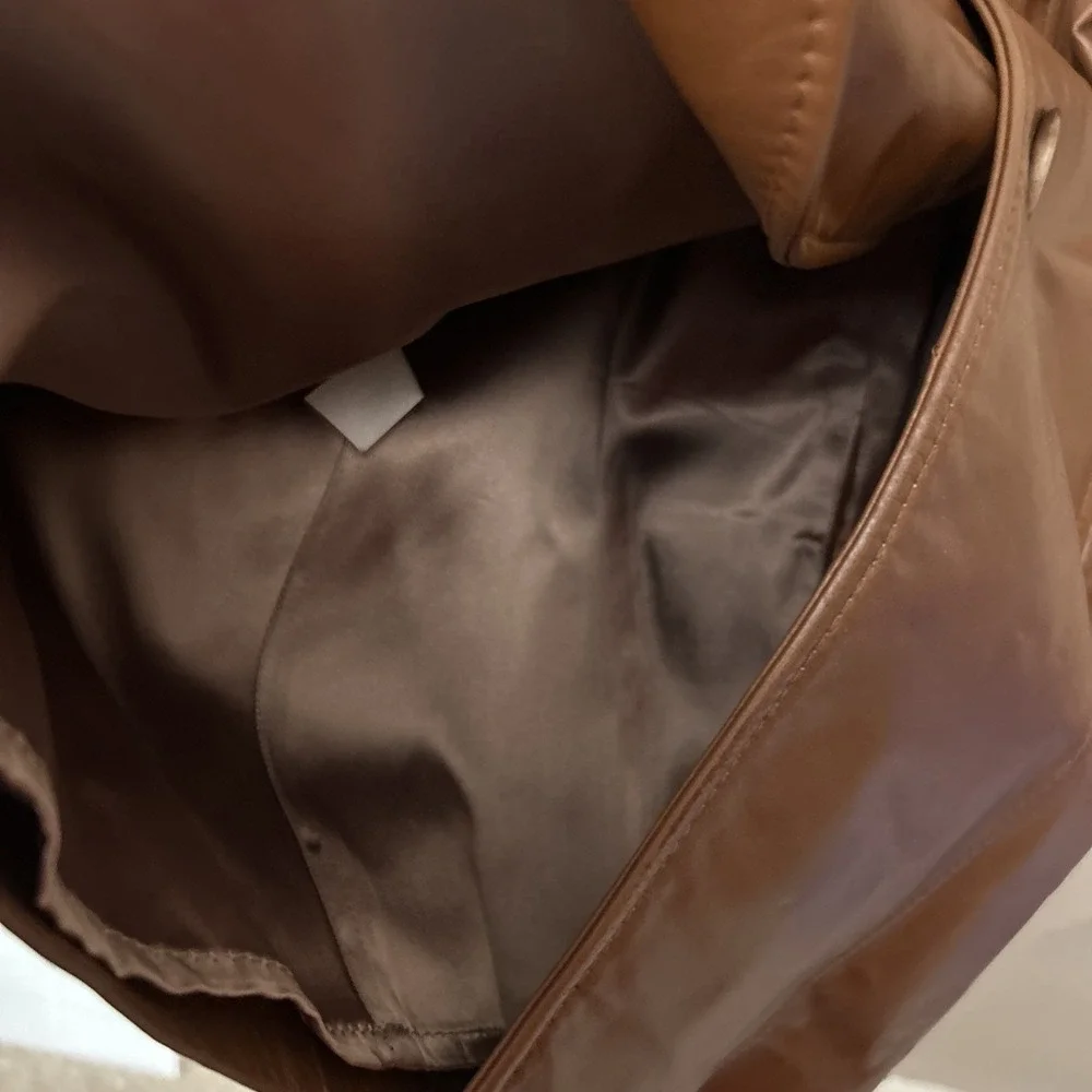 vintage cresco coat jacket Cognac‎ Brown Lapel Size 38